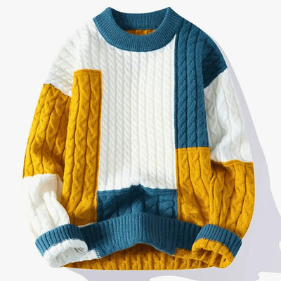 Men's Knitted Patchwork Pullover ASTRAL W NOBLE