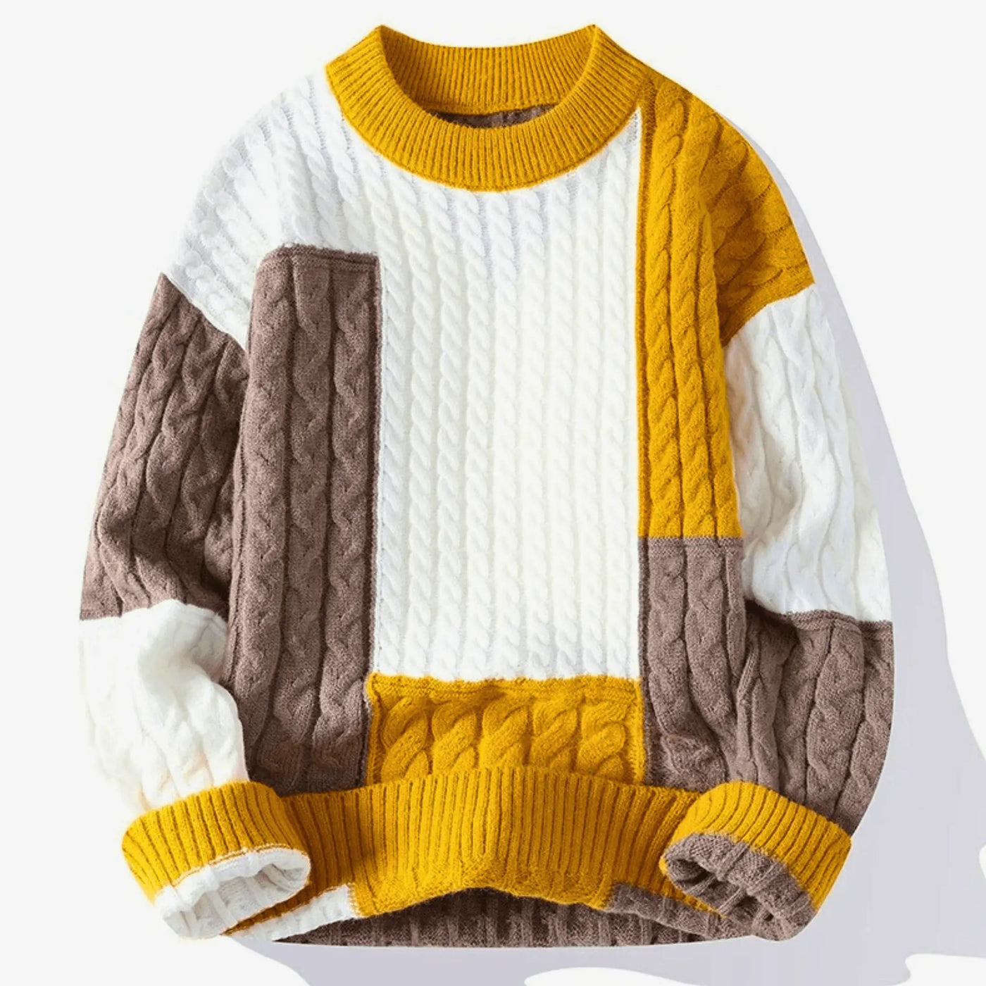 Men's Knitted Patchwork Pullover ASTRAL W NOBLE