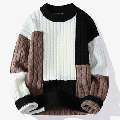 Men's Knitted Patchwork Pullover ASTRAL W NOBLE