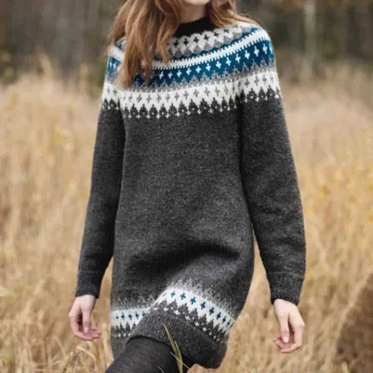 Lara | Long sleeve midi dress ASTRAL W NOBLE